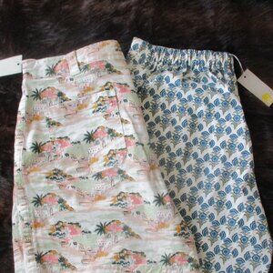 LOT of 2 ~ NWT BODEN SHORTS ~ 14 ~ PARADISE BAY / BLUE FLORAL ~STRETCH FABRIC